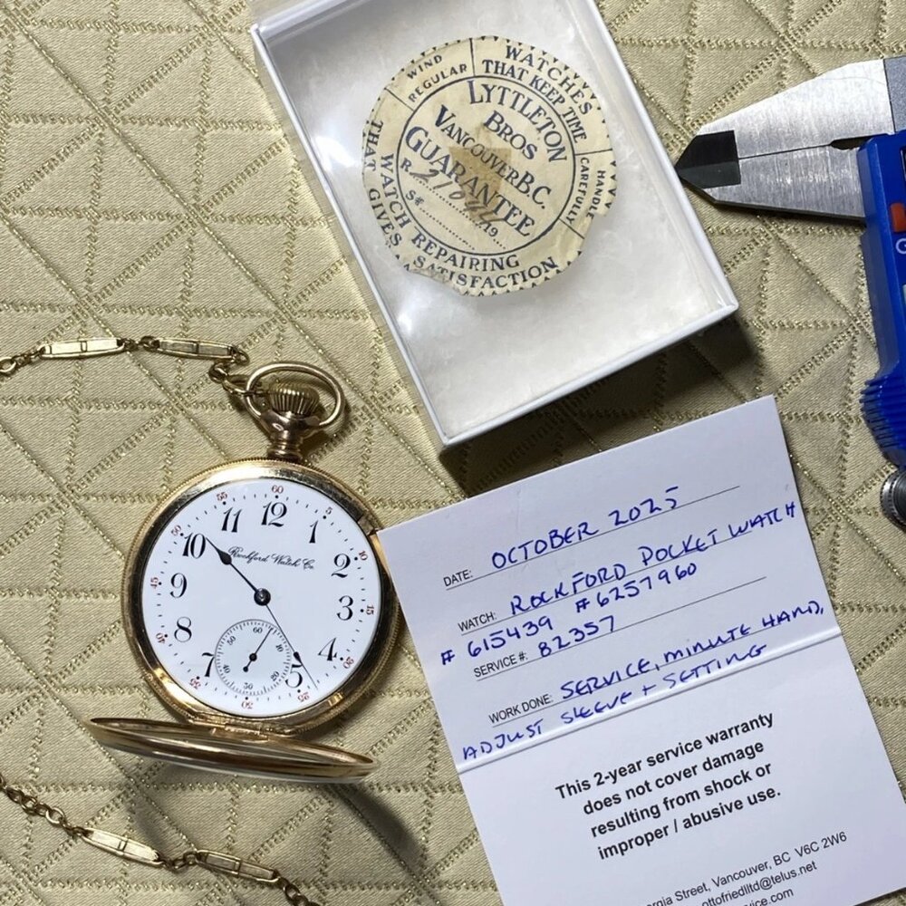 Antique 1907 Rockford Pocket Watch – 14K Gold-Filled Keystone J. Boss